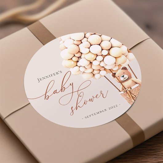 Wir können frühzeitig warten! Babyparty Runder Aufkleber