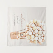 Wir können frühzeitig warten! Babyparty Wandteppich (Vorderseite (Horizontal))