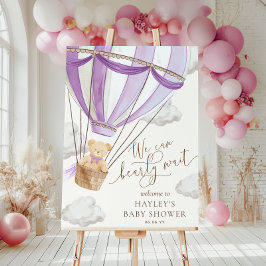 Wir können frühzeitig warten Ballon Baby Dusche Poster