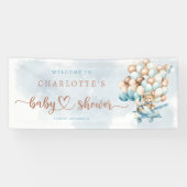 Wir können frühzeitig warten! Balloons Baby Dusche Banner (Horizontal)