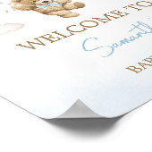 Wir können frühzeitig warten Bärenballon Willkomme Poster (Ecke)