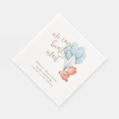 Wir können frühzeitig warten Bear Blue Balloon Bab Serviette (Ecke)