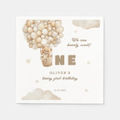 Wir können frühzeitig warten Beige Balloons 1. Geb Serviette (Vorderseite)