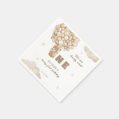 Wir können frühzeitig warten Beige Balloons 1. Geb Serviette (Ecke)