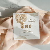 Wir können frühzeitig warten Beige Balloons 1. Geb Serviette