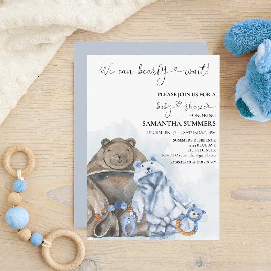 Wir können frühzeitig warten Blue Boy Kleidung Aqu Einladung