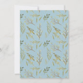 Wir können frühzeitig warten! Boy Blue Teddy Bären Einladung (Rückseite)