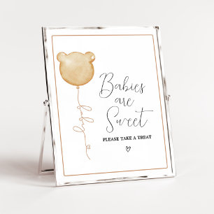 Wir können frühzeitig warten, Brown Balloon Babys Poster