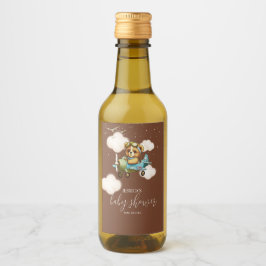 Wir können frühzeitig warten! Brown Teddy Baby Dus Weinetikett