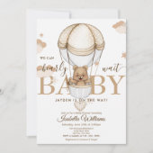 Wir können frühzeitig warten! Einladung der Babydu (Vorderseite)