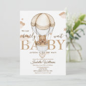 Wir können frühzeitig warten! Einladung der Babydu (Stehend Vorderseite)