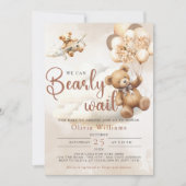 Wir können frühzeitig warten! Einladung der Babydu (Vorderseite)