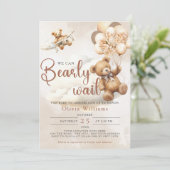 Wir können frühzeitig warten! Einladung der Babydu (Stehend Vorderseite)