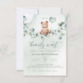 Wir können frühzeitig warten! Einladung der Babydu (Vorderseite)