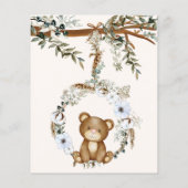 Wir können frühzeitig warten! Einladung zur Baby-D (Rückseite)