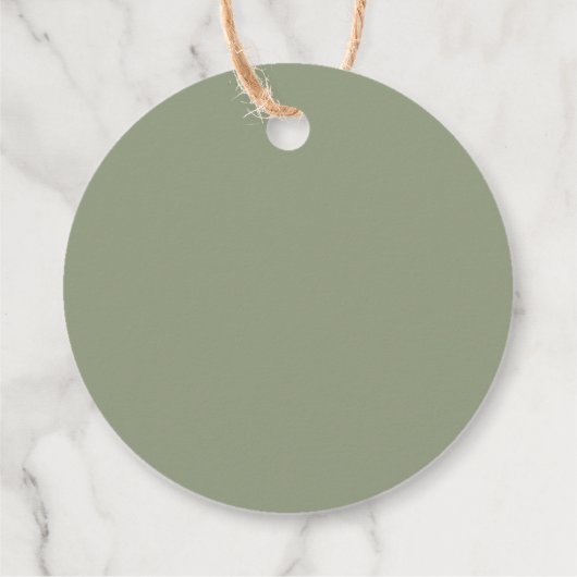 Wir können frühzeitig warten Grünen Ballon Danke Geschenkanhänger (Rückseite)