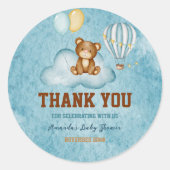 Wir können frühzeitig warten Hot Air Ballon Babydu Runder Aufkleber (Vorderseite)