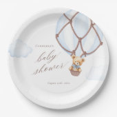 Wir können frühzeitig warten! Hot Air Baloon Babyd Pappteller (Vorderseite)