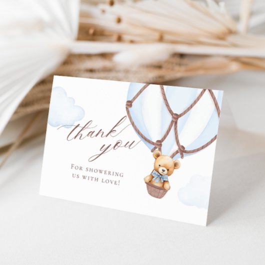 Wir können frühzeitig warten! Hot Air Baloon Viele Dankeskarte