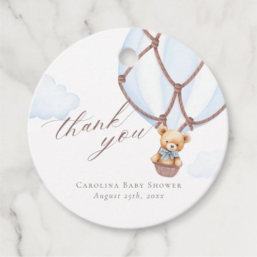 Wir können frühzeitig warten! Hot Air Baloon Viele Geschenkanhänger (Vorderseite)