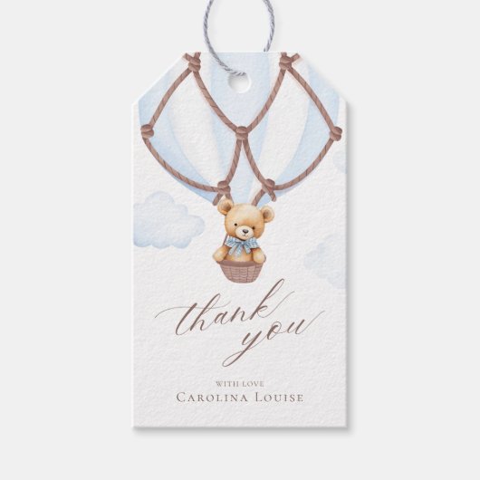 Wir können frühzeitig warten! Hot Air Baloon Viele Geschenkanhänger (Vorderseite)