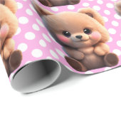 Wir können frühzeitig warten niedlich Teddy Bär Po Geschenkpapier (Rolleneckpunkt)