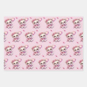 Wir können frühzeitig warten! Niedliche Teddy Bear Geschenkpapier Set (Vorderseite)