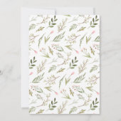 Wir können frühzeitig warten! Pink Teddy Bear Baby Einladung (Rückseite)