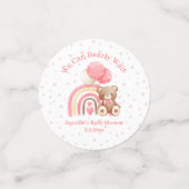 wir können frühzeitig warten, rosa Pinkentuchen mi Konfetti (Klein Vorderseite)