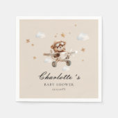 Wir können frühzeitig warten! Teddy Bären & Flugze Serviette (Vorderseite)