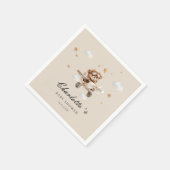 Wir können frühzeitig warten! Teddy Bären & Flugze Serviette (Ecke)