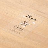 Wir können frühzeitig warten! Teddy Bear & Airplan Acryleinladungen (Ablage )