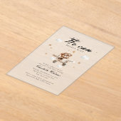 Wir können frühzeitig warten! Teddy Bear & Airplan Acryleinladungen (Ablage )