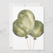 Wir können frühzeitig warten! Teddy Bear Baby Dusc Einladung (Rückseite)