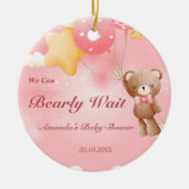 Wir können frühzeitig warten! Teddy Bear Baby Dusc Keramik Ornament (Vorne)