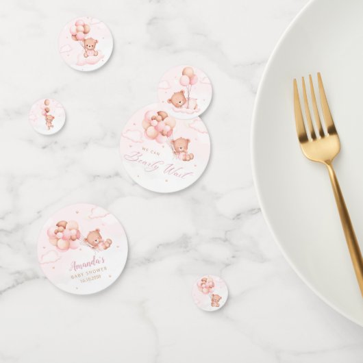 Wir können frühzeitig warten! Teddy Bear Baby Dusc Konfetti (Gruppe)