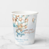 Wir können frühzeitig warten! Teddy Bear Baby Dusc Pappbecher (Rückseite)