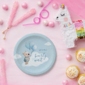 Wir können frühzeitig warten Teddy Bear Baby Dusch Pappteller (Party)