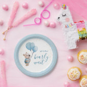Wir können frühzeitig warten Teddy Bear Baby Dusch Pappteller (Party)