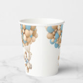 Wir können frühzeitig warten Teddy Bear Blue Ballo Pappbecher (Rechts)