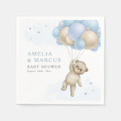 Wir können frühzeitig warten Teddy Bear Boy Baby S Serviette (Vorderseite)