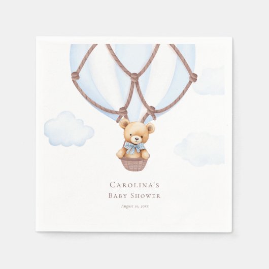 Wir können frühzeitig warten! Teddy Bear in Hot Ai Serviette (Vorderseite)