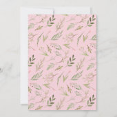 Wir können frühzeitig warten! Teddy Bear Pink Baby Einladung (Rückseite)