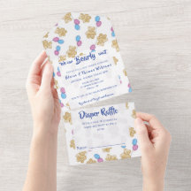 Wir können frühzeitig warten Watercolor Baby Showe