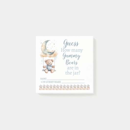 Wir können frühzeitig warten - wie viele Gummibäre Post-it Klebezettel (Vorderseite)