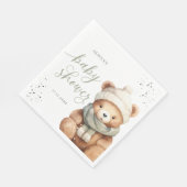 Wir können frühzeitig warten Winter Baby Duschpapi Serviette (Ecke)