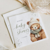 Wir können frühzeitig warten Winter Baby Duschpapi Serviette