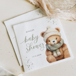 Wir können frühzeitig warten Winter Baby Duschpapi Serviette
