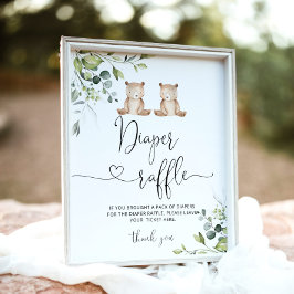 Wir können frühzeitig Zwillinge Windelraffinierung Poster