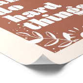 Wir können harte Dinge tun Boho Arch Poster (Ecke)